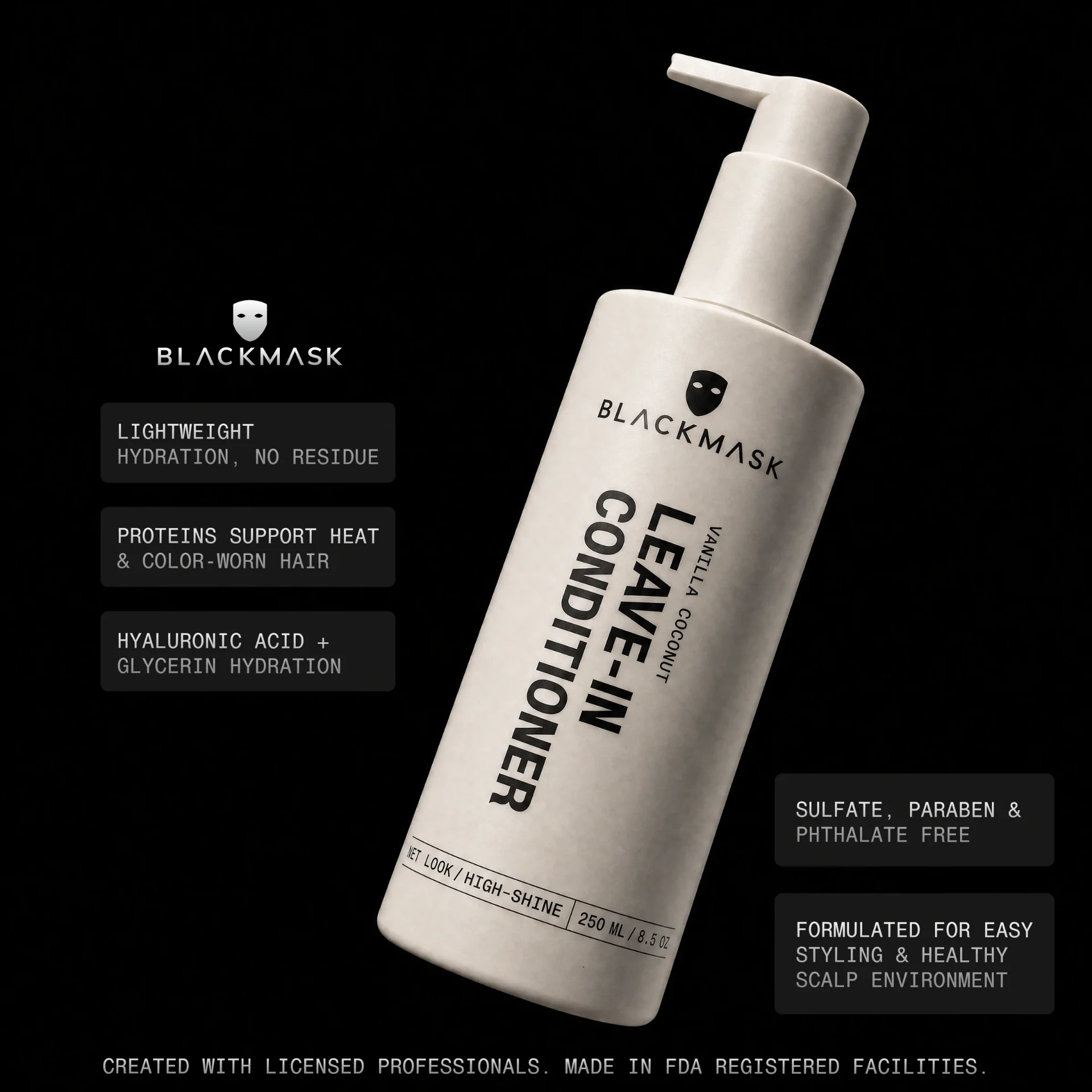 BLACKMASK Leave-In Conditioner key claims